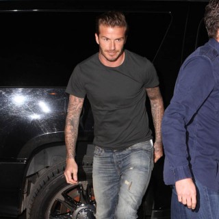 David Beckham Solo Night Out in NYC