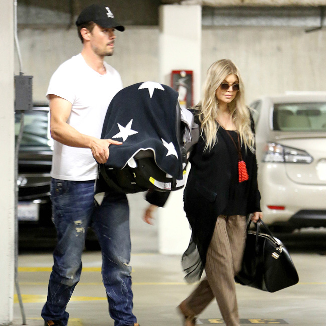 Fergie and Josh Duhamel take Axl to the doctor's