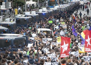 Crisis Demonstration in Madrid, Spain on September 25, 2012.