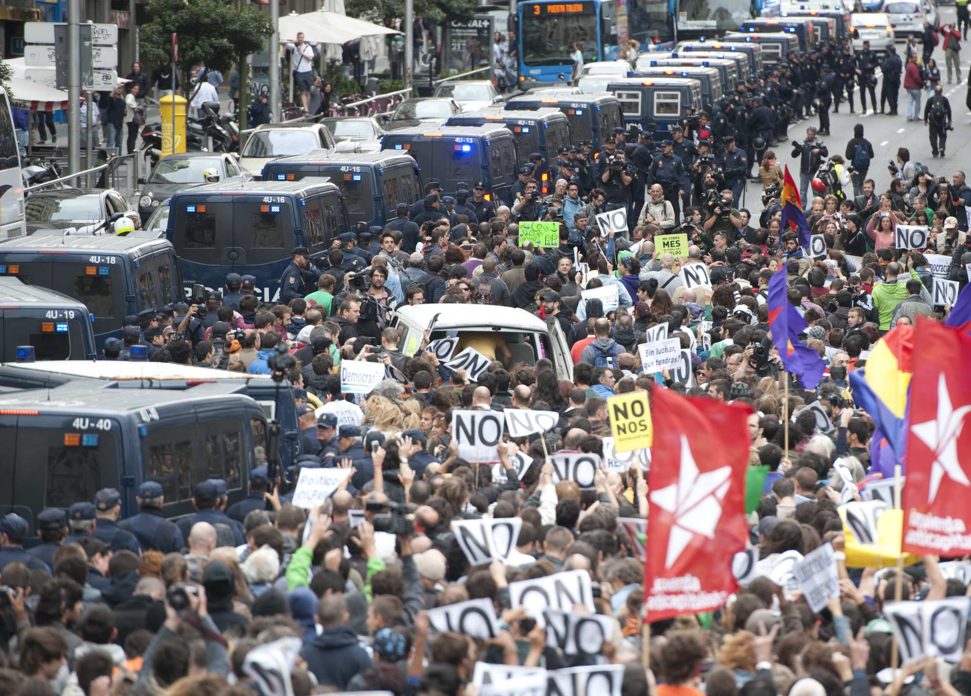 Crisis Demonstration in Madrid Spain on September 25 2012 El Digital de Asturias