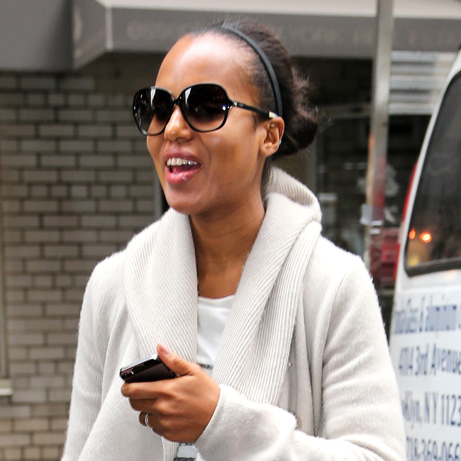 Kerry Washington spotted all smiles while out and about in New York City