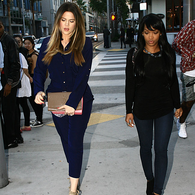 Khloe Kardashian and Malika in Beverly Hills