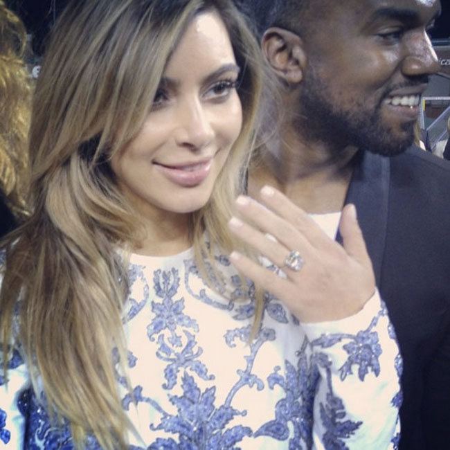Kim Kardashian está en una nube por su boda con Kanye West