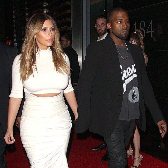 Kim Kardashian and Kanye West arrive at Spago