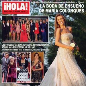 La boda de María Colonques es el tema estrella de las portadas del miércoles
