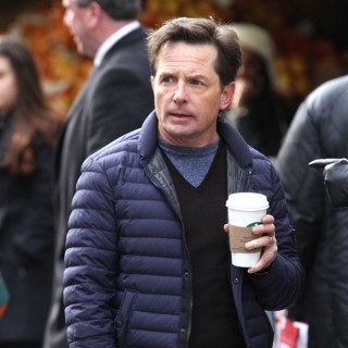 Michael J Fox spotted on the set of his new TV show in the Upper Westside, NYC