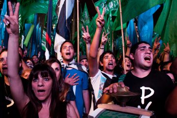 Rally in support of President on Dia de la Lealtad in Buenos Aires