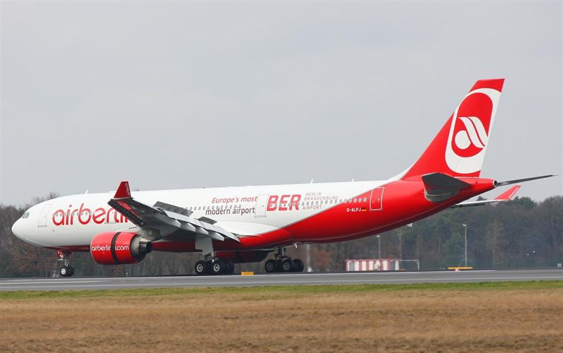 Air Berlin transporta 3,3 millones de pasajeros en septiembre