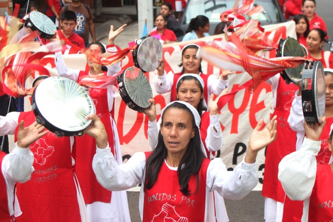 Religious parade during March for the Testimony