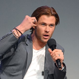 Chris Hemsworth and Daniel Bruhl appear at the Apple Store  in SoHo, NYC for 'Meet the Actors' for their new film 'Rush'