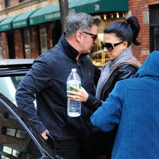 Alec Baldwin and his wife Hilaria were seen with their baby today in NYC
