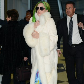 Lady Gaga arriving in Chicago