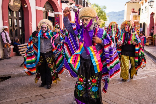 Procession of Virgin of Guadalupe in San Cristobal de las Casas