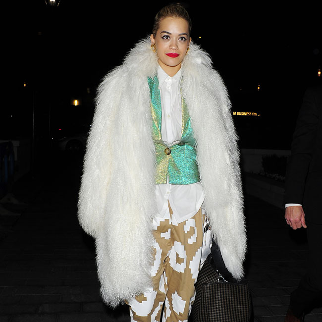 Rita Ora wears her new Vivienne Westwood boots