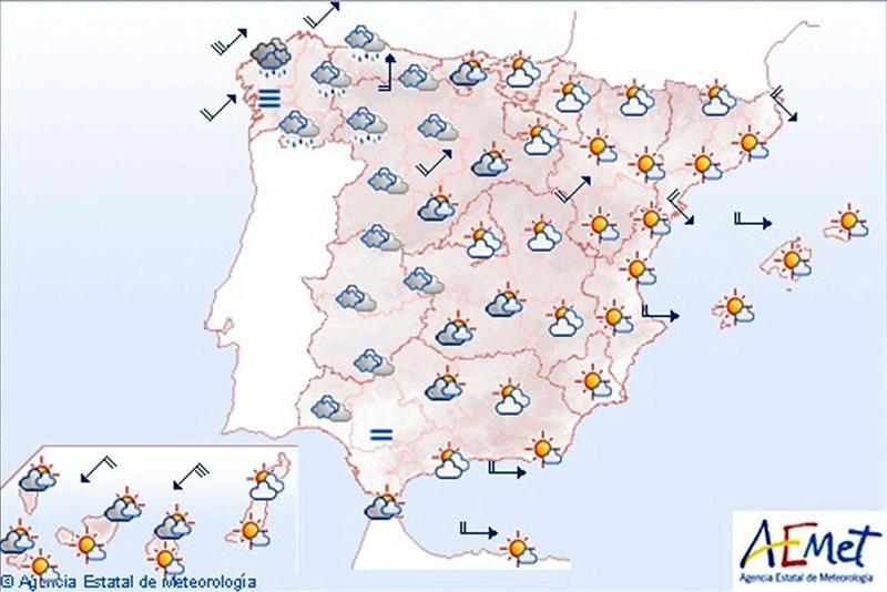 El Tiempo en España 20 Febrero 2014.