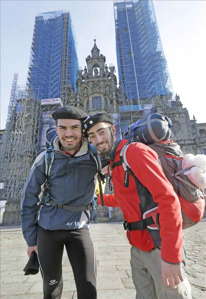 Los últimos peregrinos del año alcanzan su meta, Compostela