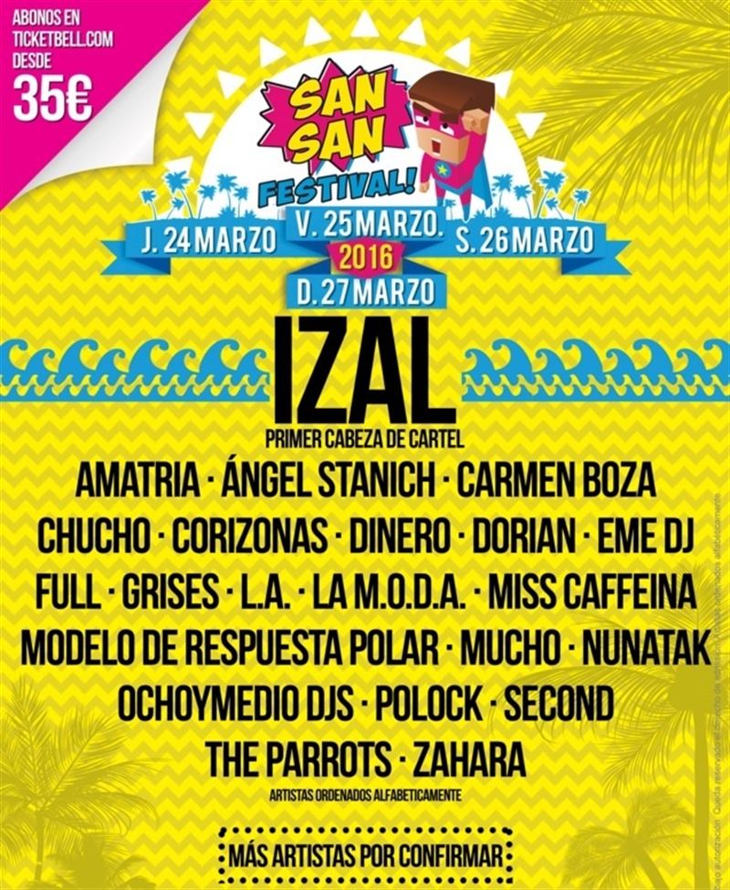 Izal, primer cabeza de cartel del SanSan Festival 2016