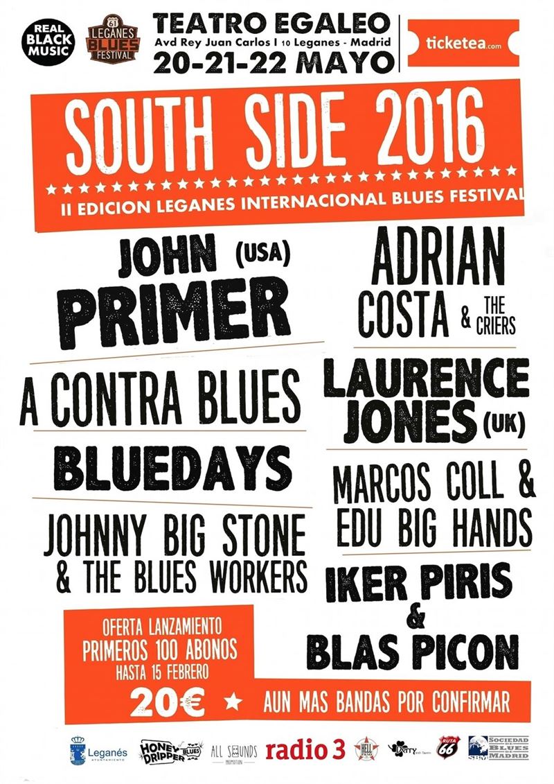 John Primer y Laurence Jones, en el Leganés Blues Festival South Side 2016