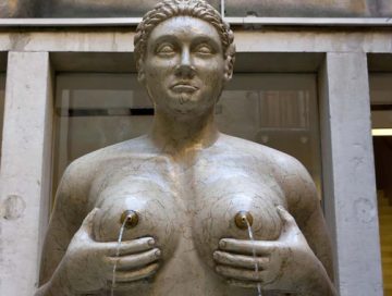 Fountain of the Tits in Treviso, Italy