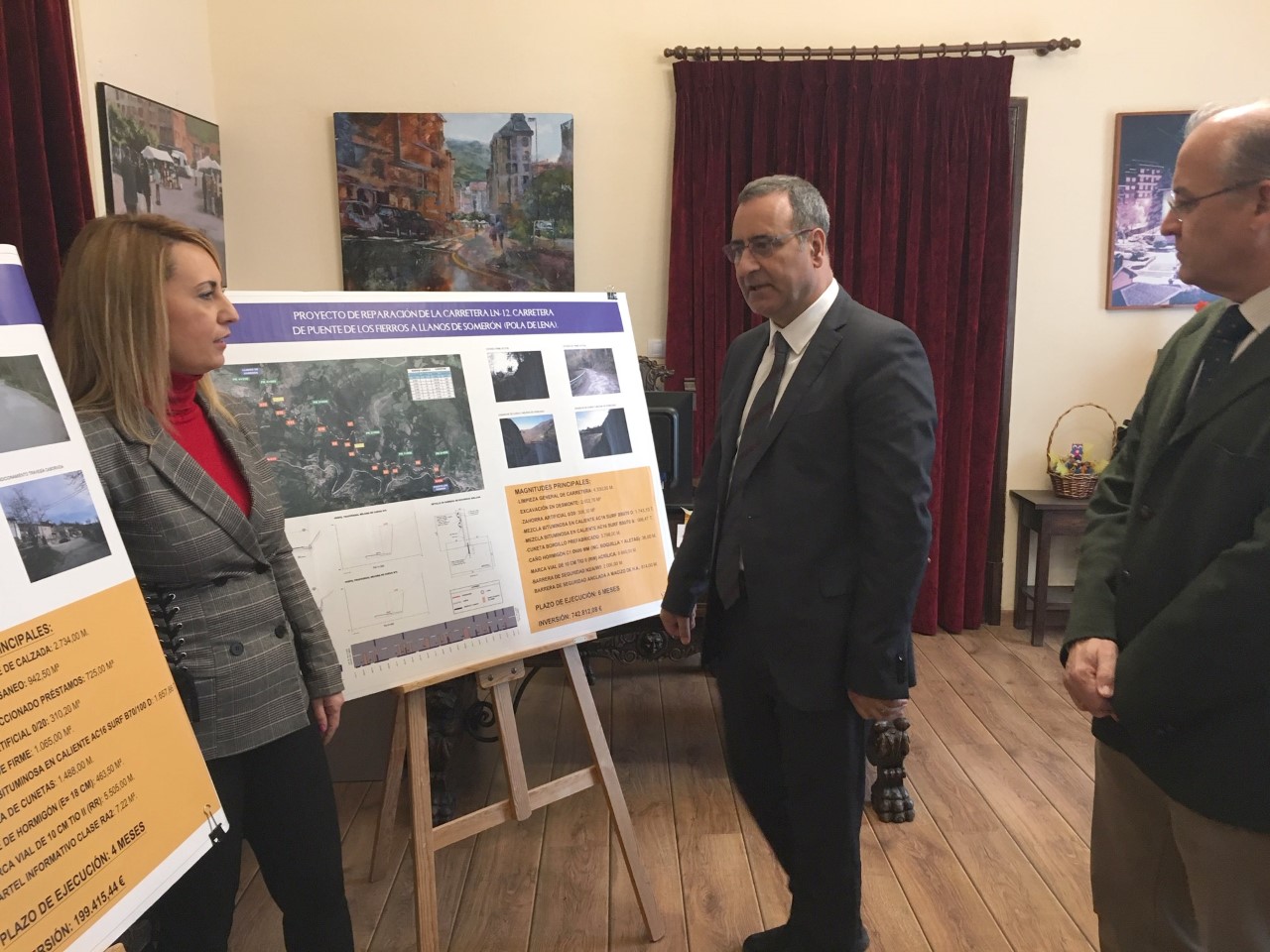 Visita obras de carreteras en Lena El Digital de Asturias