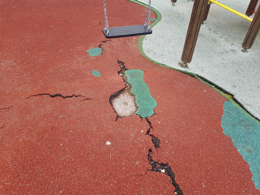 pavimento parque El Digital de Asturias