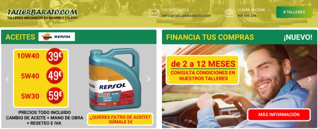 Taller Barato: talleres en Madrid con un servicio integral y económico