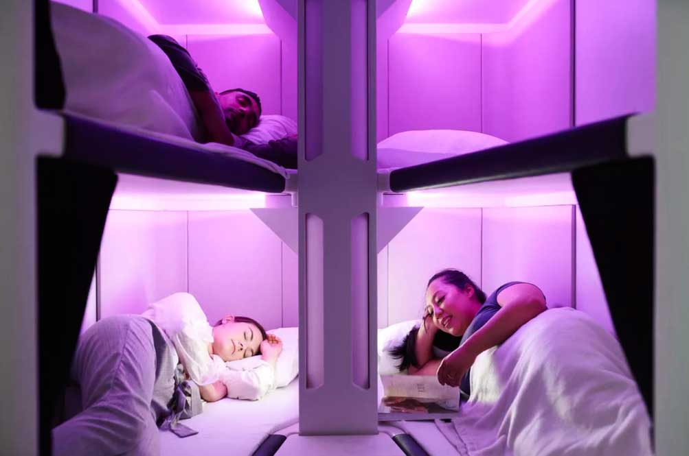 Air New Zealand presenta sus cápsulas para dormir en clase turista