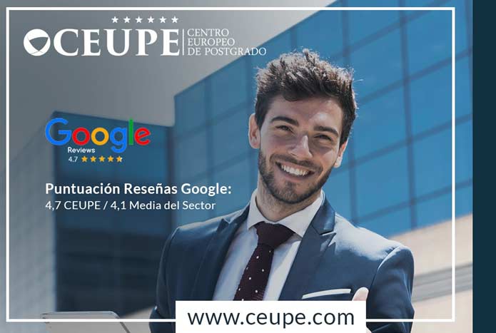 CEUPE es reconocida por Google como la mejor escuela online de posgrado en español