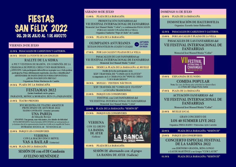 Fiestas San Félix Candás 2022  El Digital de Asturias Fiestas San Félix Candás 2022