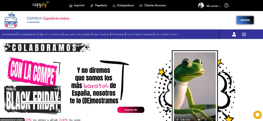 Copyfly responde a Copistería Low Cost en esta brillante campaña de Black Friday