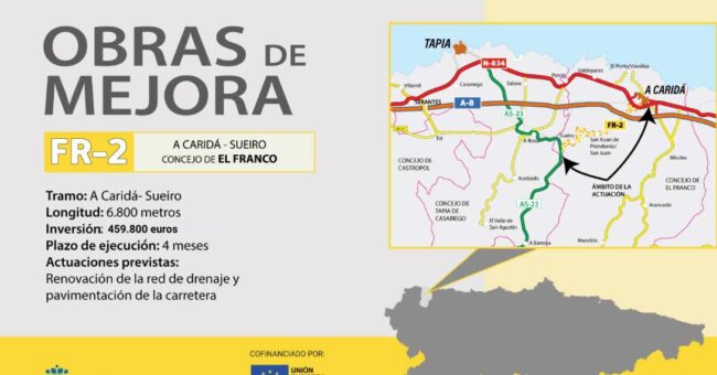 Obras carretera FR 2 Asturias