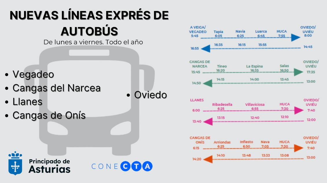 líneas exprés a Oviedo